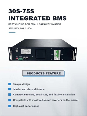 Υψηλής τάσης BMS 75S 240V 50A Ενσωματωμένο BMS με παράλληλη λειτουργία για μπαταρίες λιθίου