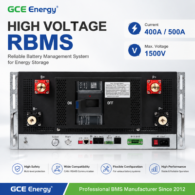 GCE Energy High Voltage BMS 1500V MAX 500A / 400AB σύστημα διαχείρισης μπαταρίας.
