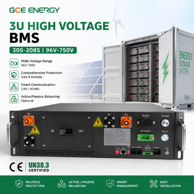 Υψηλής τάσης BMS GCE Master Slave HV BMS 120S 144S 160S 192S 120V-750V 125A Σύστημα διαχείρισης μπαταρίας λιθίου για ηλιακό σύστημα αποθήκευσης ενέργειας ESS BESS